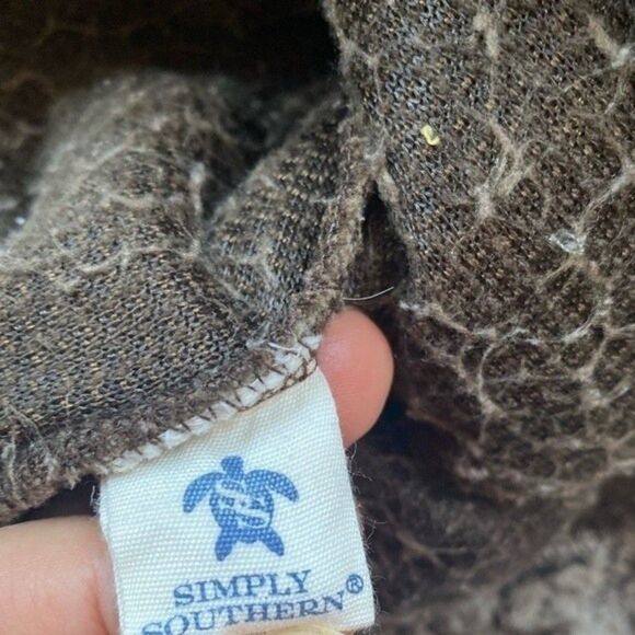 Simply Southern Sherpa Pullover Size Small Brown Soft Fluffy Fuzzy 1/4 Zip - Picture 6 of 10